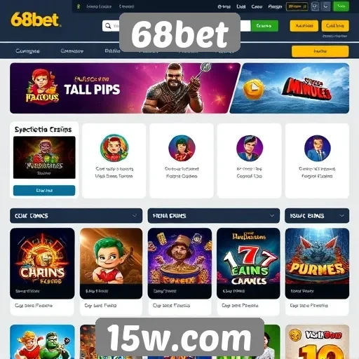 Novas funcionalidades do site 68bet em destaque